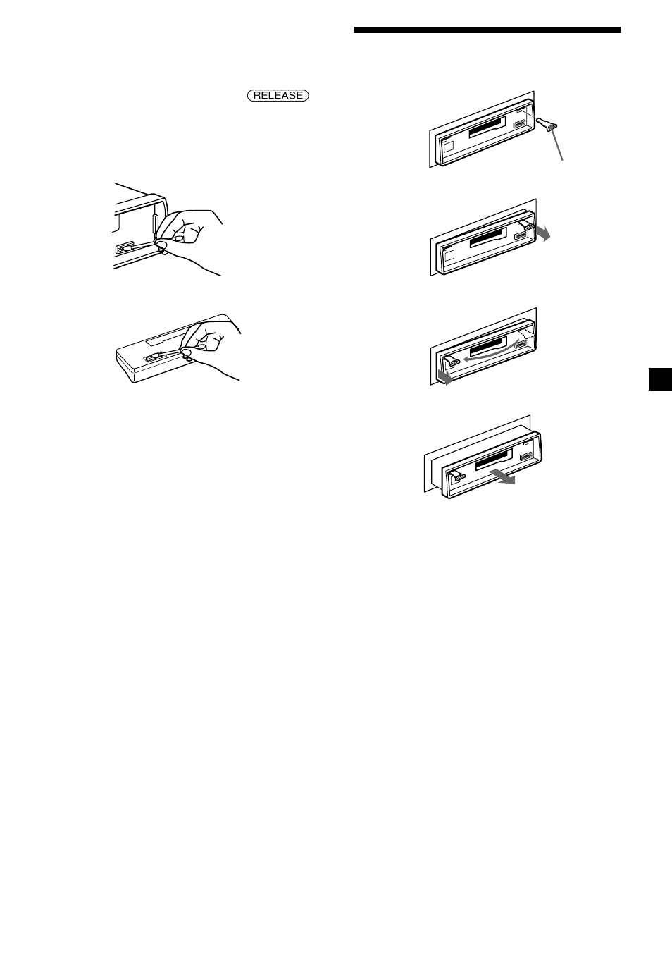 Dismounting the unit | Sony FM/AM CASSETTE XR-4890 User Manual | Page 17 / 20