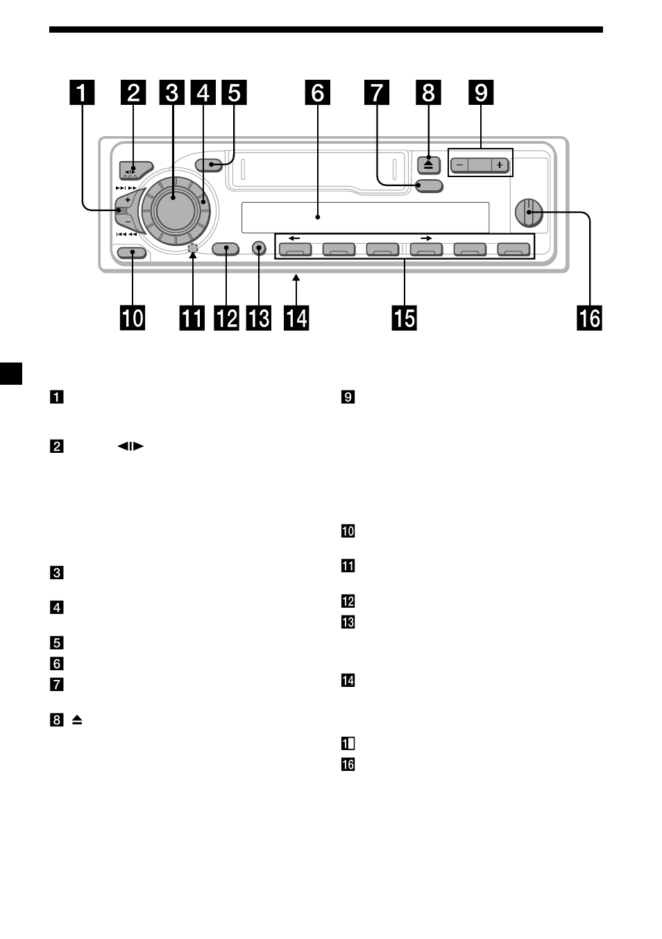 Location of controls, 4location of controls | Sony FM/AM CASSETTE XR-4890 User Manual | Page 4 / 20