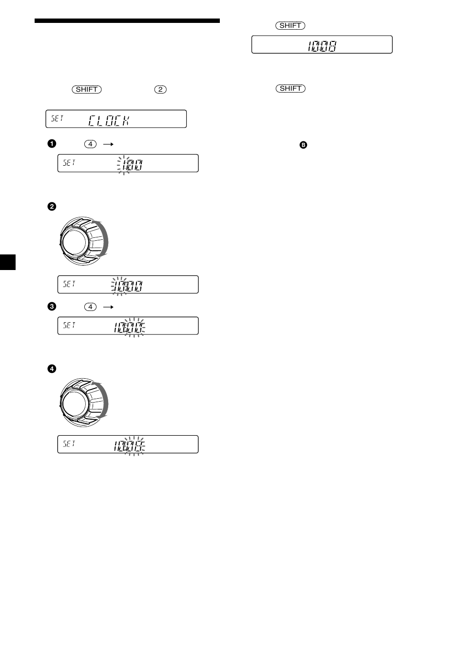 Setting the clock, 6setting the clock | Sony FM/AM CASSETTE XR-4890 User Manual | Page 6 / 20