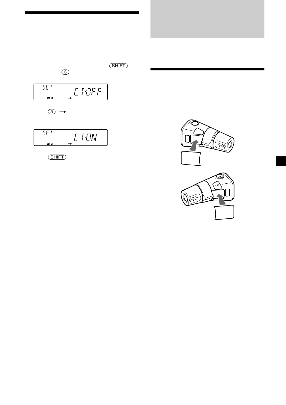 Other functions, 17 setting the clock automatically, Labelling the rotary commander | Sony CDX-C5850R User Manual | Page 17 / 124