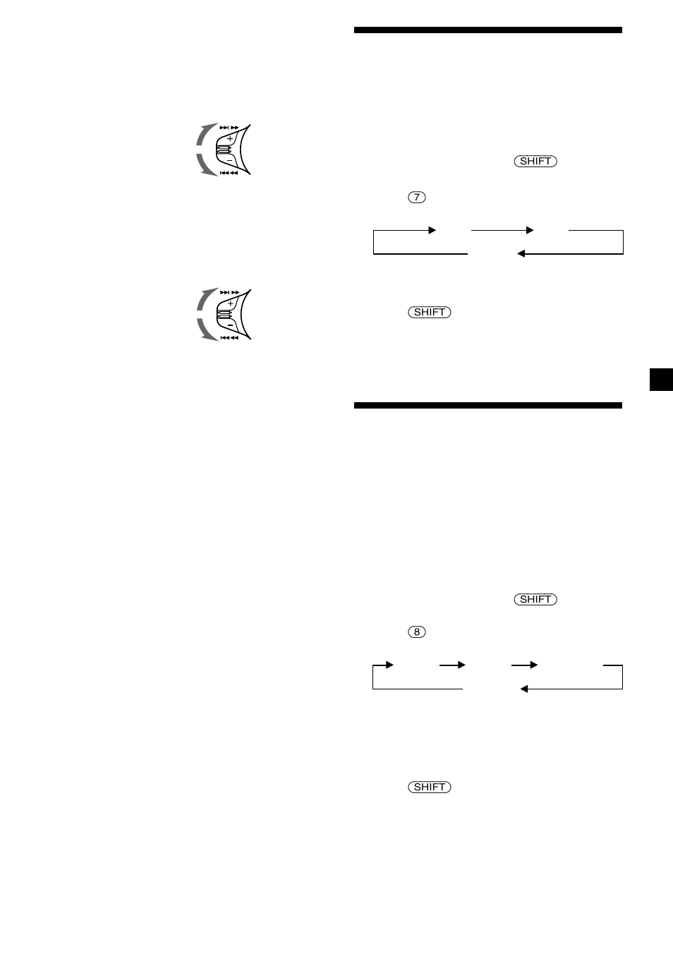 Playing tracks repeatedly, Playing tracks in random order | Sony CDX-C5850R User Manual | Page 23 / 124