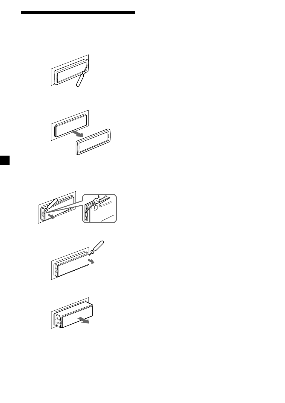 28 dismounting the unit | Sony CDX-C5850R User Manual | Page 28 / 124