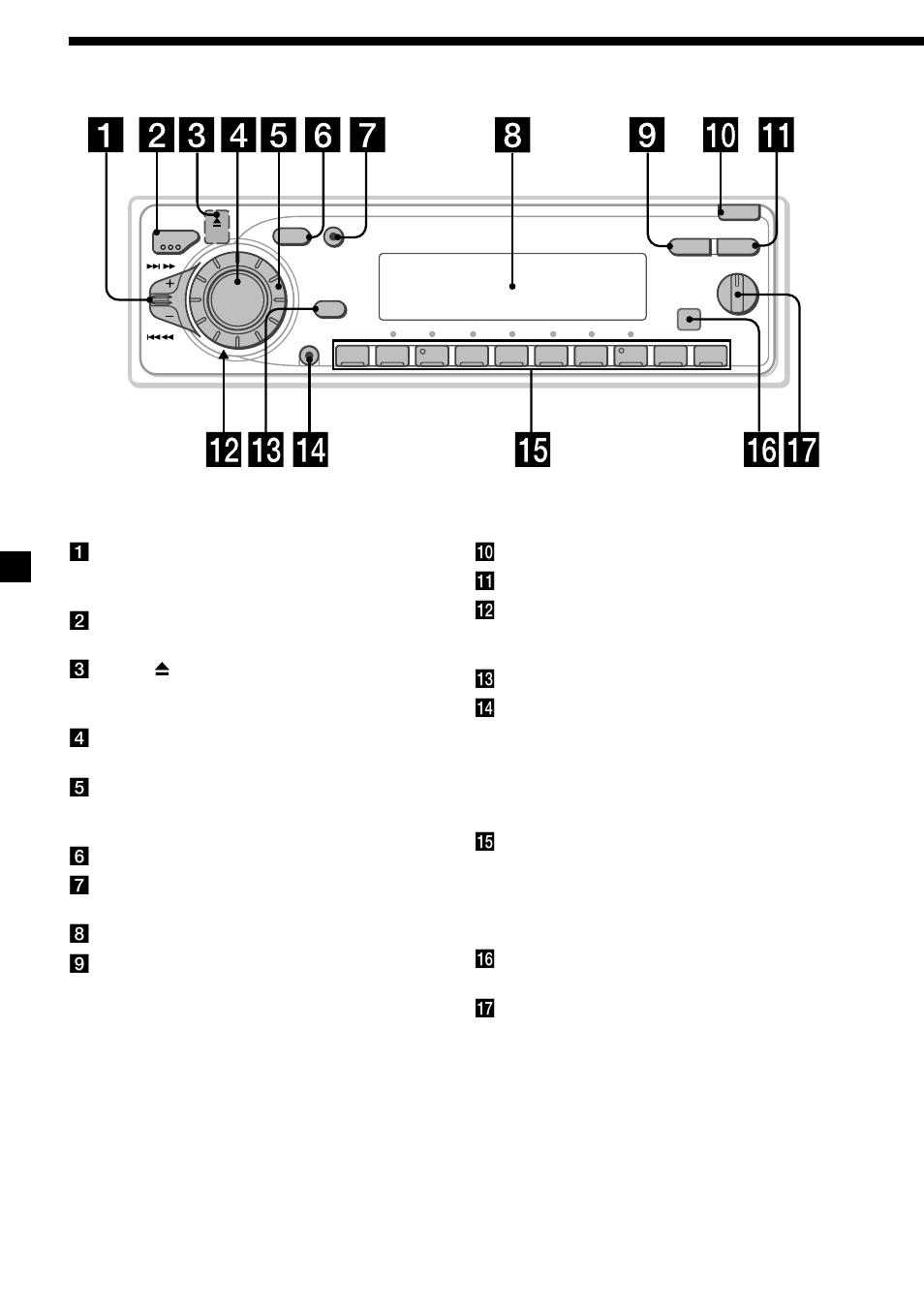 Localización de los controles | Sony CDX-C5850R User Manual | Page 34 / 124