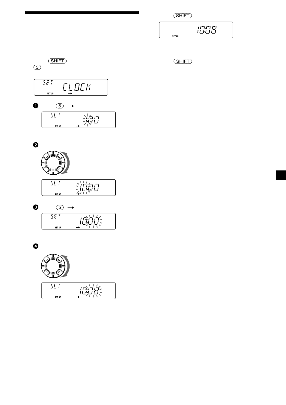 7ajuste del reloj | Sony CDX-C5850R User Manual | Page 37 / 124