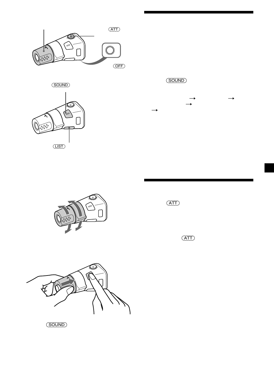 Ajuste de las características de sonido, Atenuación del sonido | Sony CDX-C5850R User Manual | Page 49 / 124