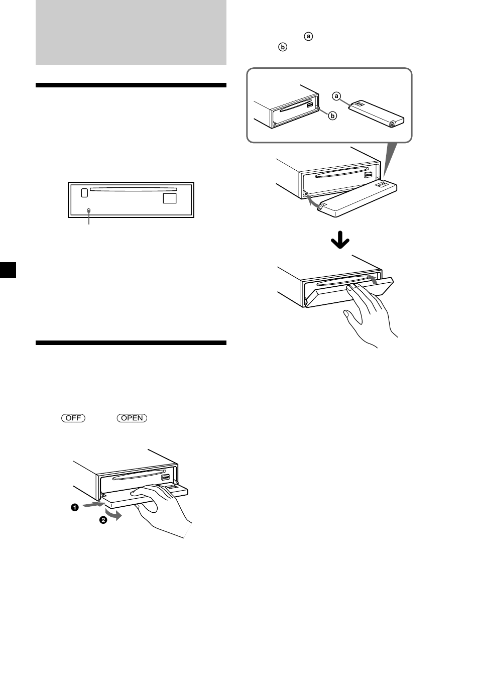 Getting started, Resetting the unit, Detaching the front panel | Sony CDX-C5850R User Manual | Page 6 / 124