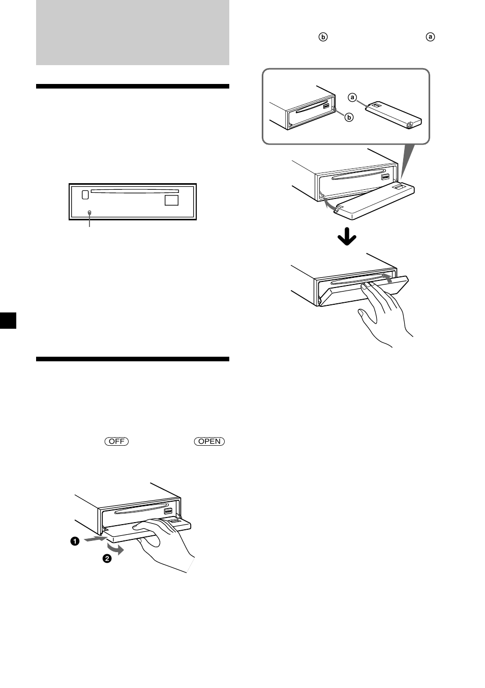 Como começar, Reinicializar o aparelho, Retirar o painel frontal | Sony CDX-C5850R User Manual | Page 66 / 124