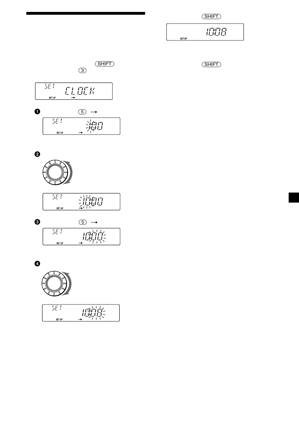 Acertar o relógio | Sony CDX-C5850R User Manual | Page 67 / 124