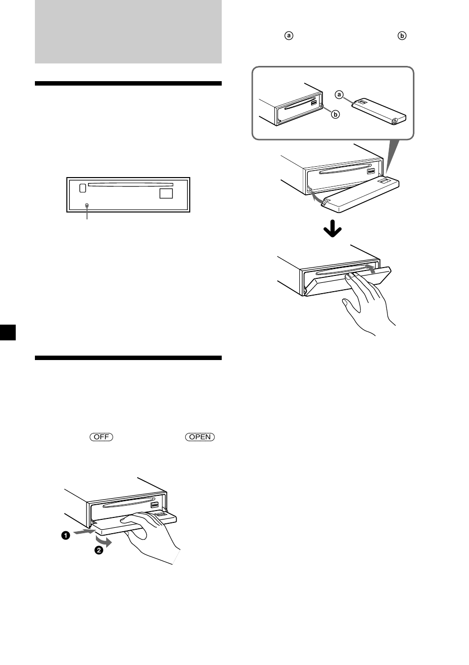 Komma igång, Återställa enheten, Ta bort frontpanelen | Sony CDX-C5850R User Manual | Page 96 / 124