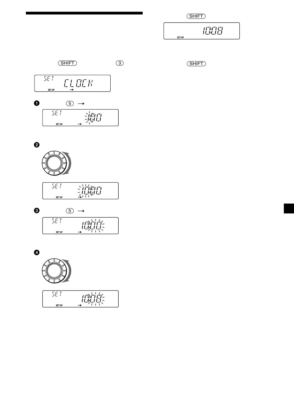 7ställa klockan | Sony CDX-C5850R User Manual | Page 97 / 124