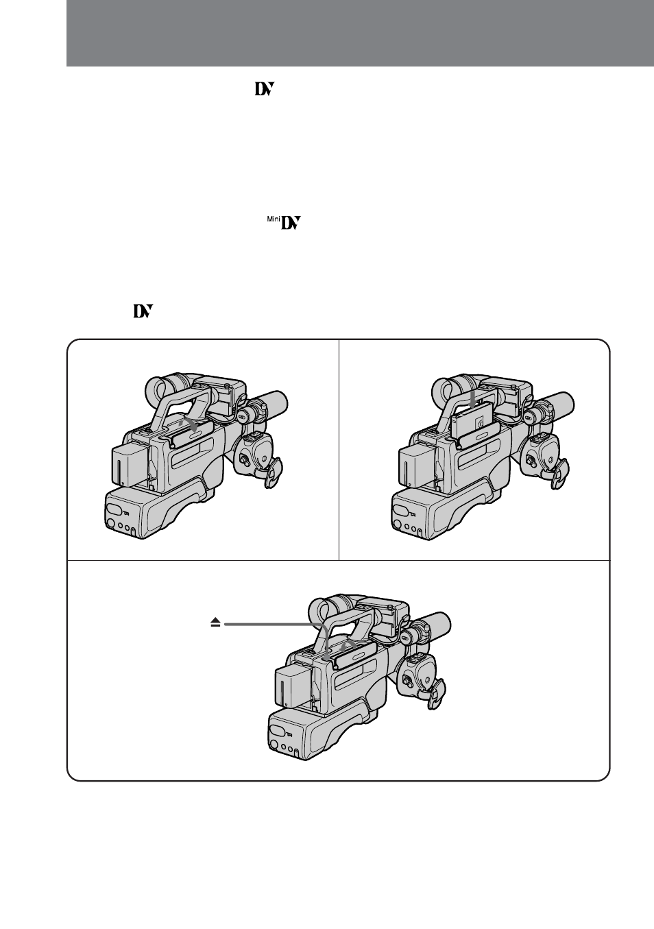 Inserting a cassette | Sony DCR-VX9000 User Manual | Page 10 / 96