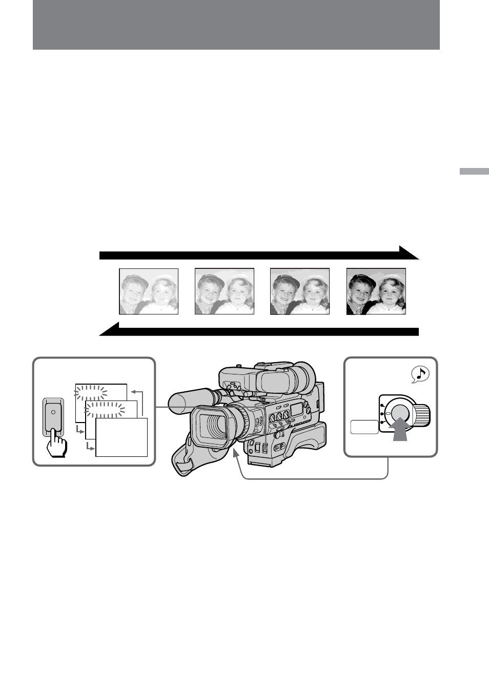 For camera recording, Fade-in and fade-out | Sony DCR-VX9000 User Manual | Page 29 / 96