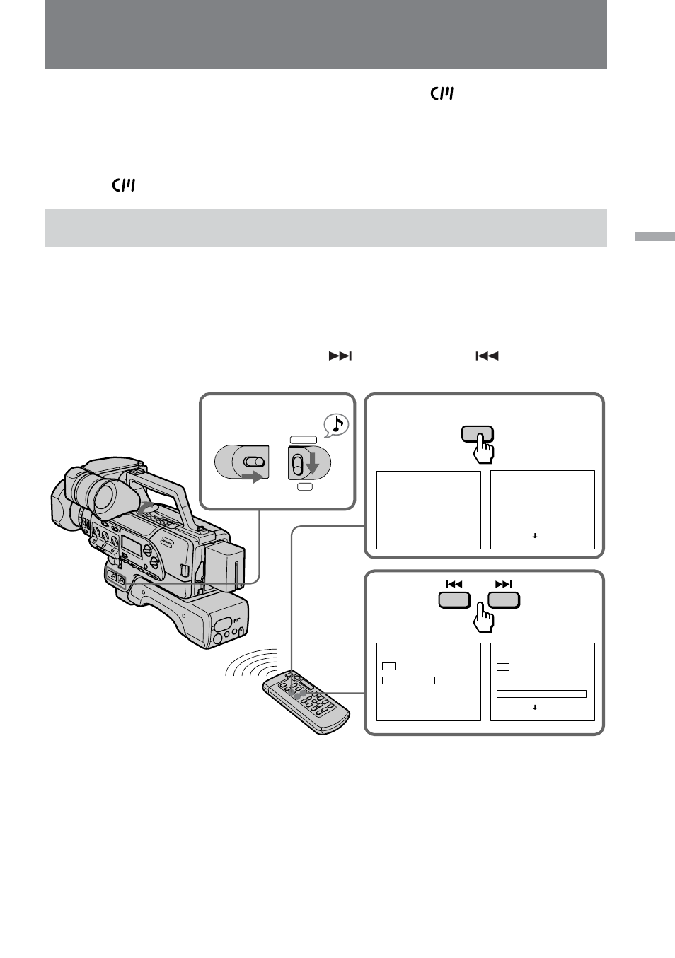 Searching the recorded picture | Sony DCR-VX9000 User Manual | Page 59 / 96