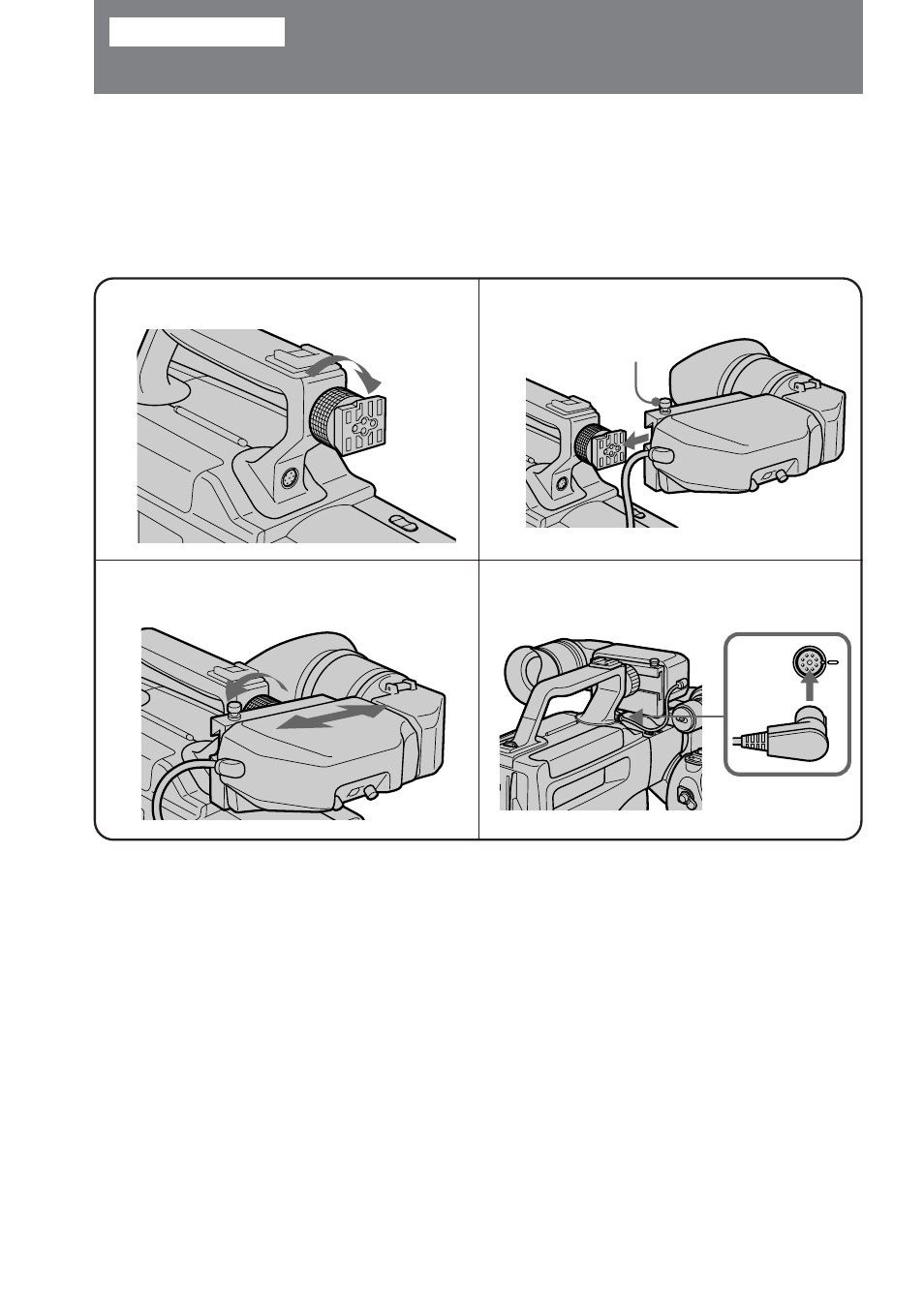 Getting started, Attaching the viewfinder | Sony DCR-VX9000 User Manual | Page 6 / 96