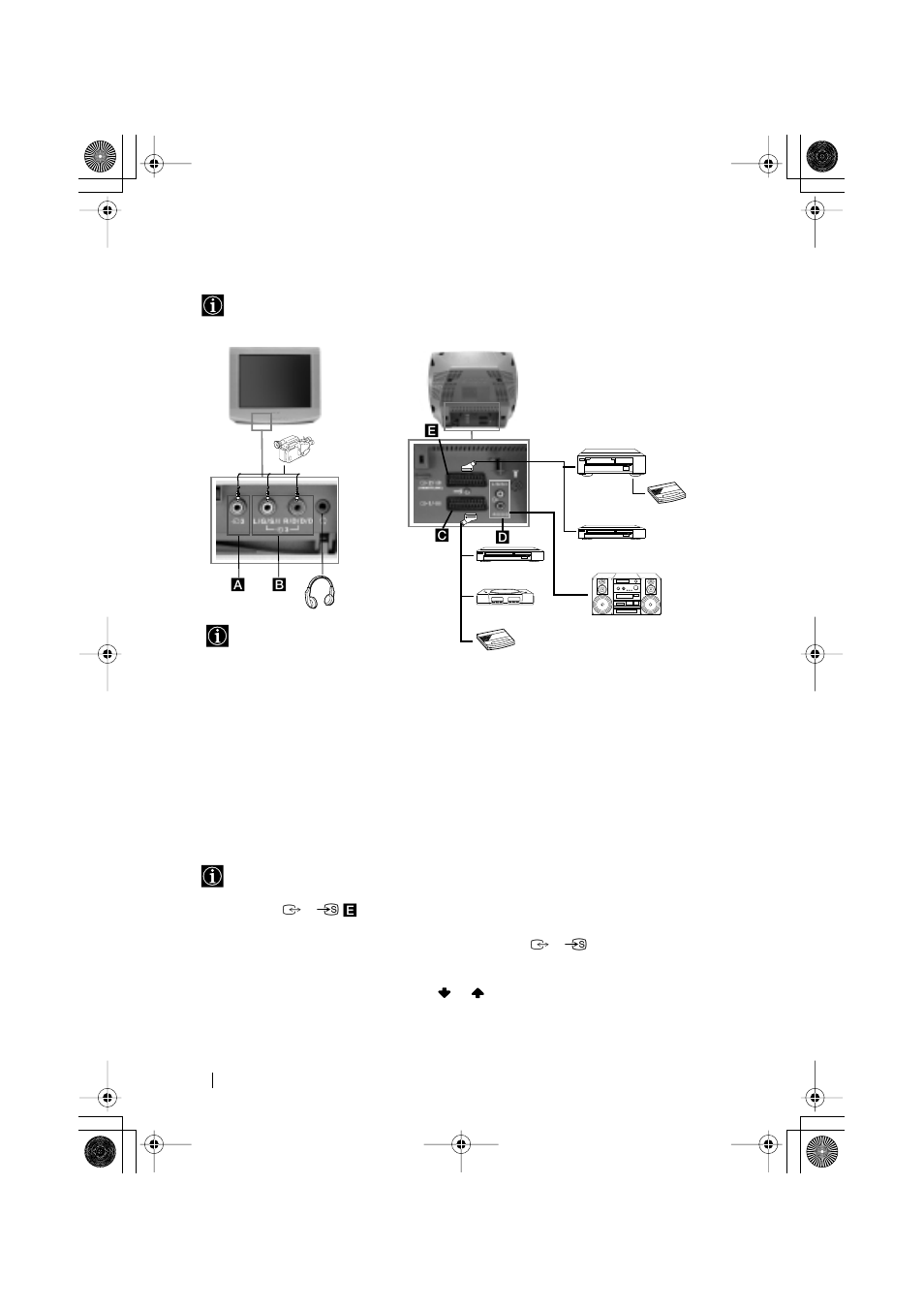 Connecting optional equipment, Connecting a vcr, Connecting a vcr that supports smartlink | If you have connected a decoder to the scart, Or through a vcr connected to this scart | Sony KV-21LS30B User Manual | Page 18 / 22