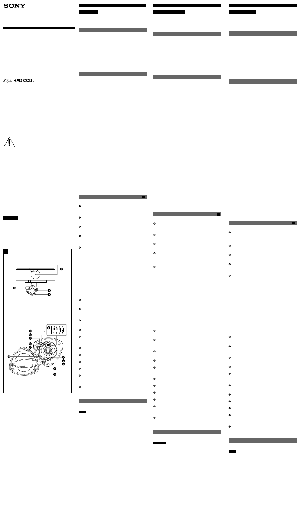 Sony SSC-CD53V User Manual | 2 pages