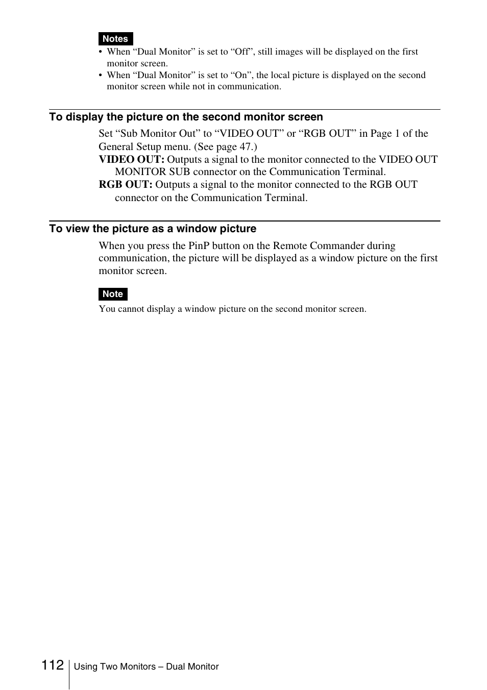 Sony PCS-1/1P User Manual | Page 112 / 216