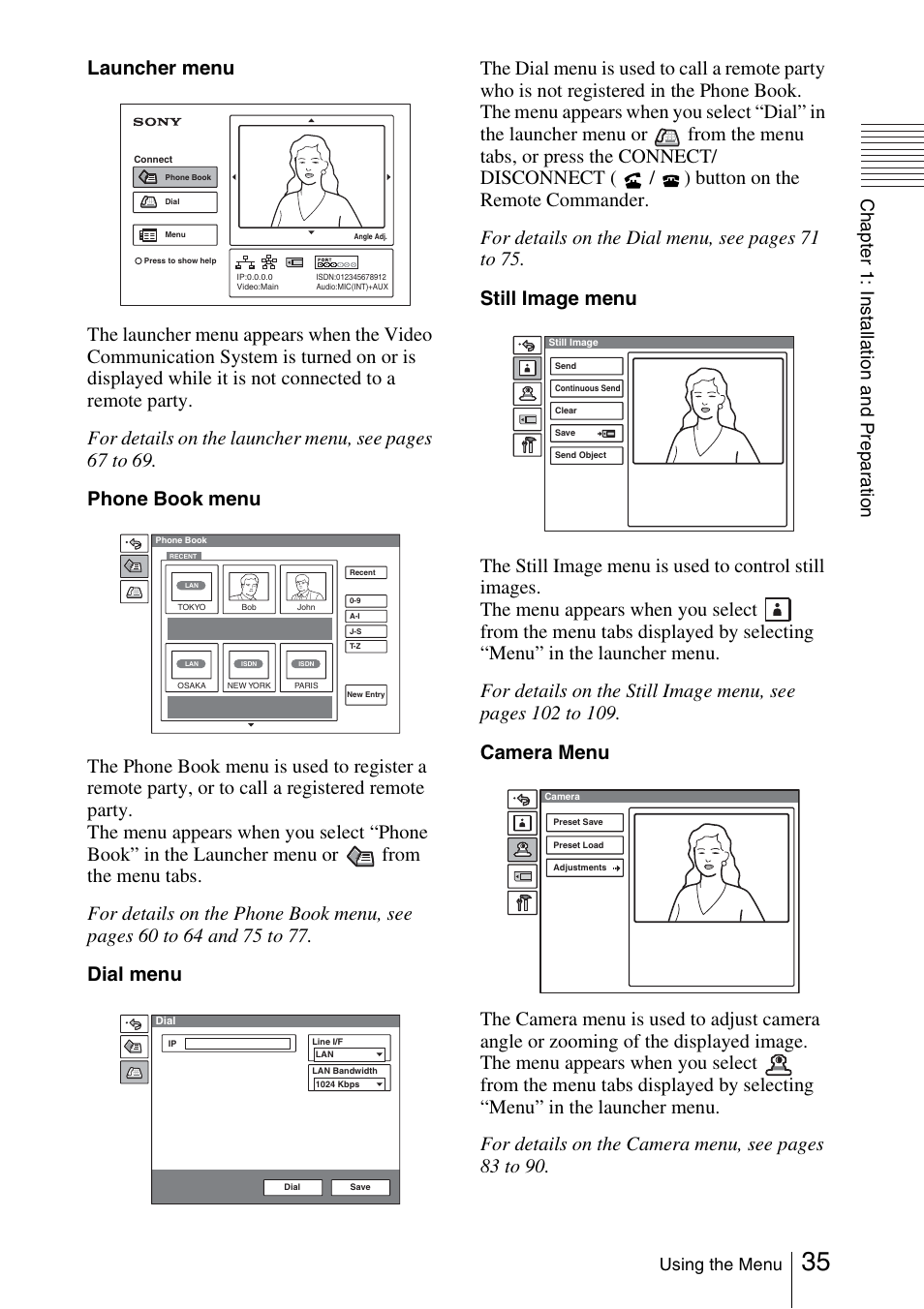 Sony PCS-1/1P User Manual | Page 35 / 216