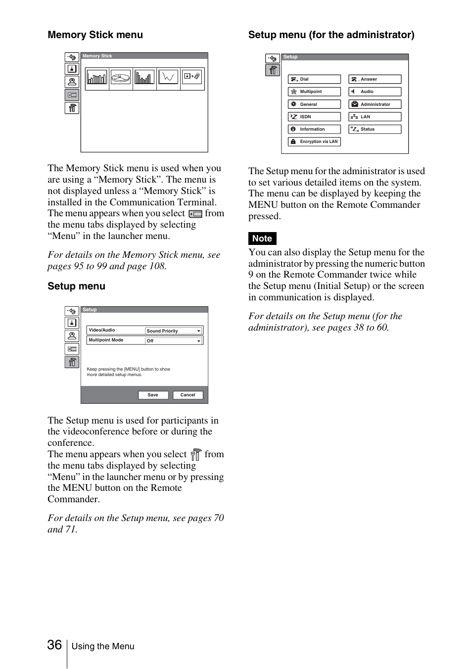 Sony PCS-1/1P User Manual | Page 36 / 216