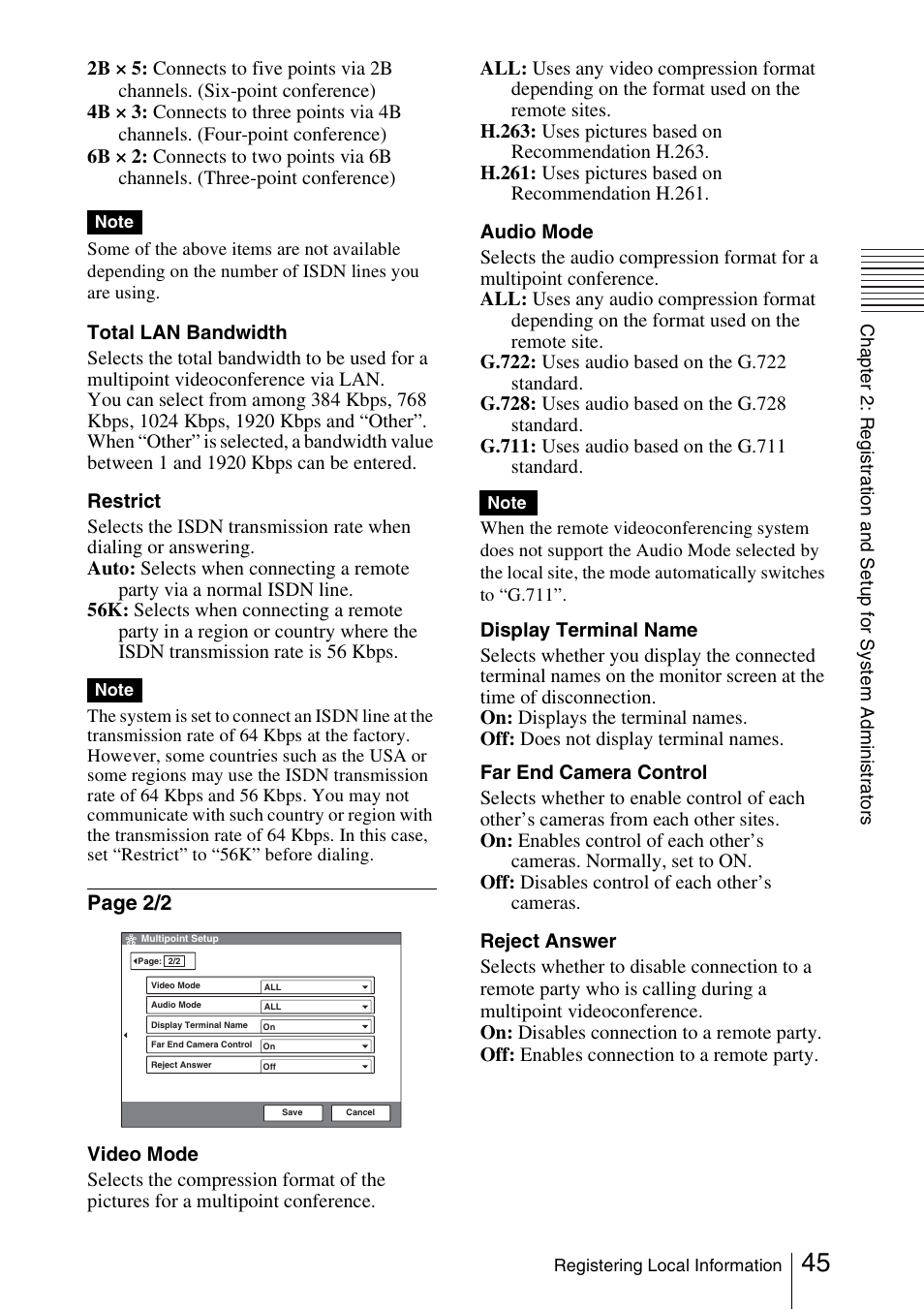 Sony PCS-1/1P User Manual | Page 45 / 216