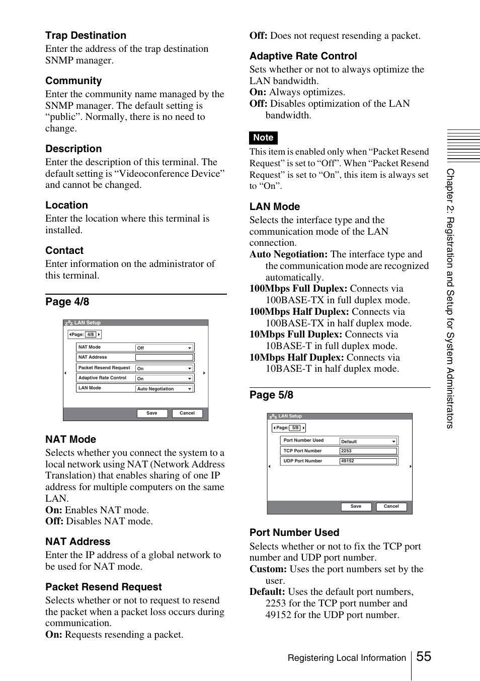 Page 4/8, Page 5/8 | Sony PCS-1/1P User Manual | Page 55 / 216