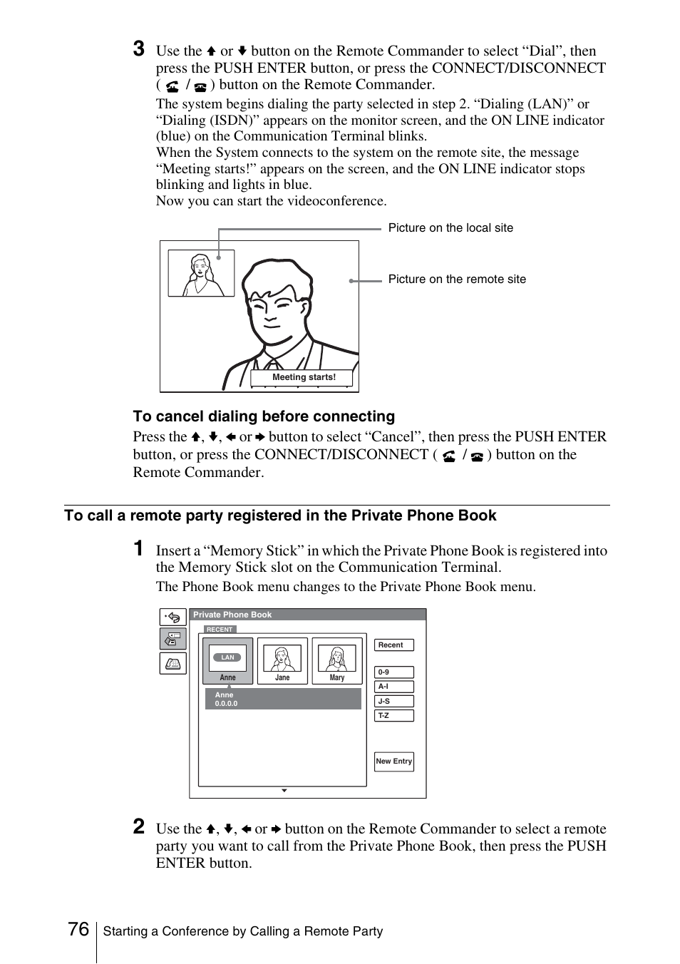 Sony PCS-1/1P User Manual | Page 76 / 216