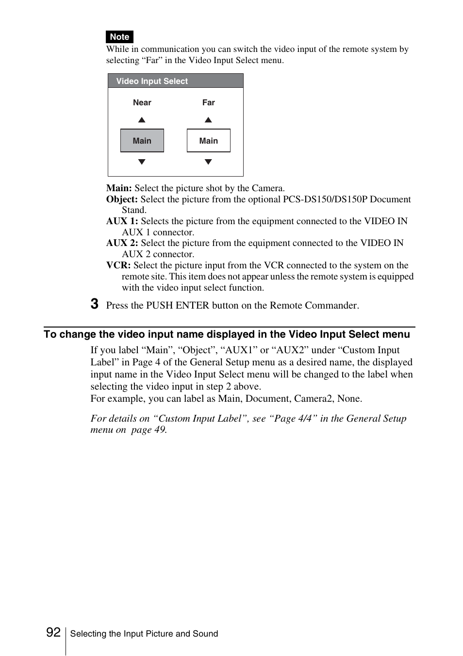 Sony PCS-1/1P User Manual | Page 92 / 216