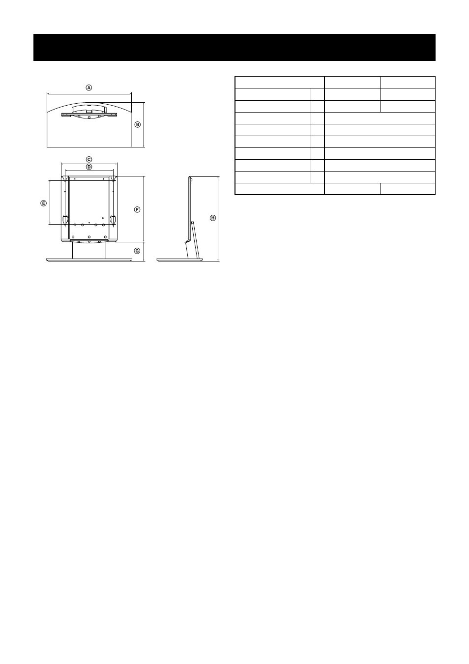 Specifications | Sony SU-P42T1 User Manual | Page 10 / 32