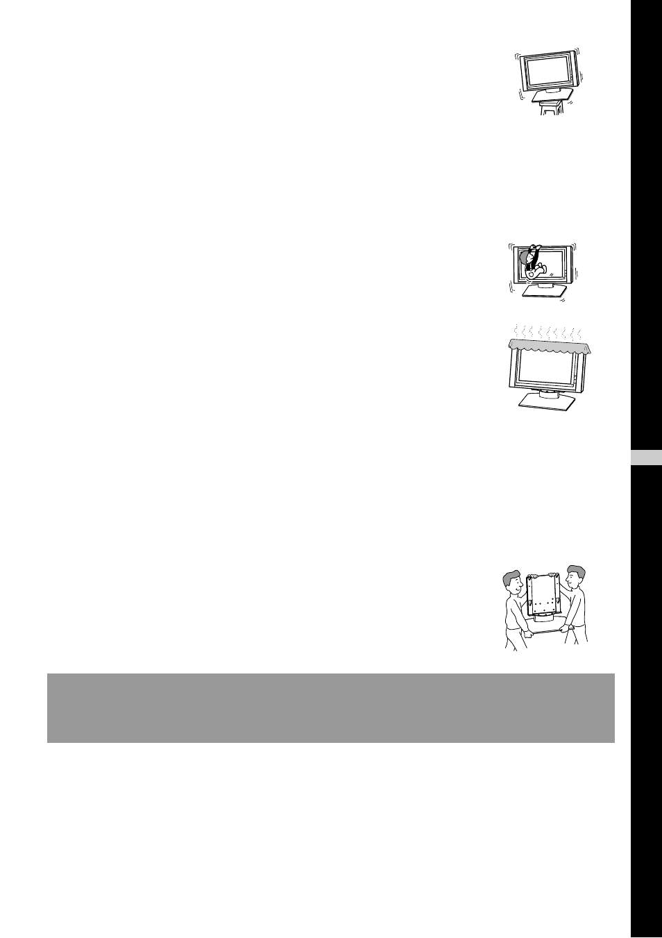 Precaución | Sony SU-P42T1 User Manual | Page 23 / 32