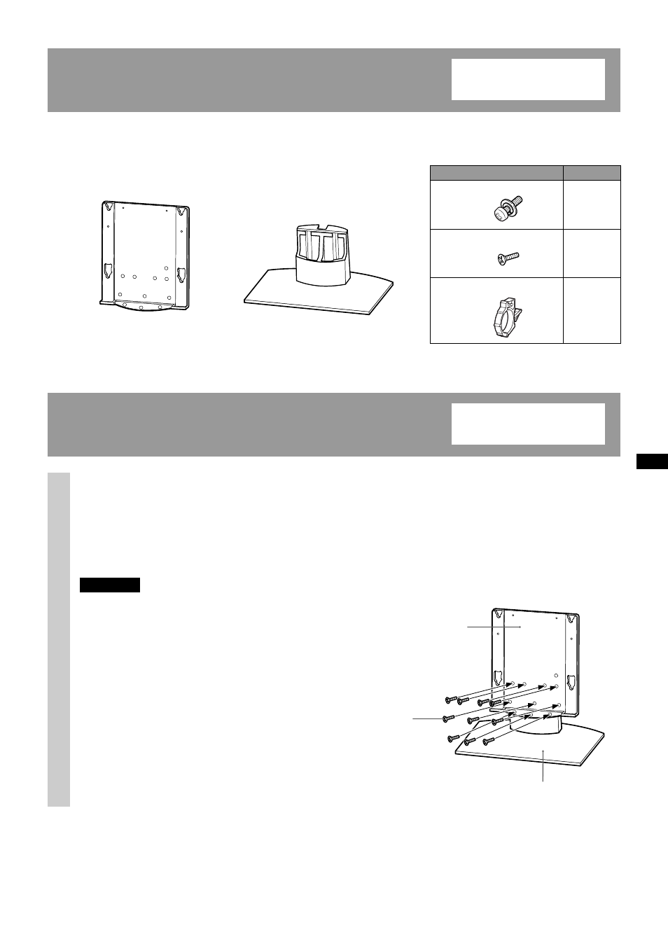 Paso 1: compruebe las piezas, Paso 2: instale la abrazadera principal, Para distribuidores sony | Sony SU-P42T1 User Manual | Page 25 / 32