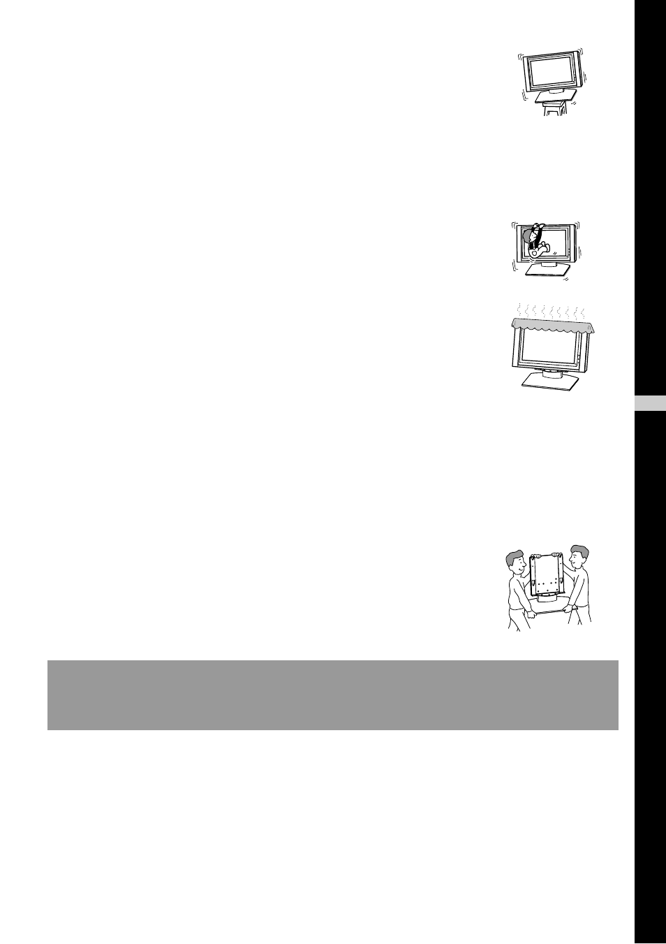 Caution | Sony SU-P42T1 User Manual | Page 3 / 32