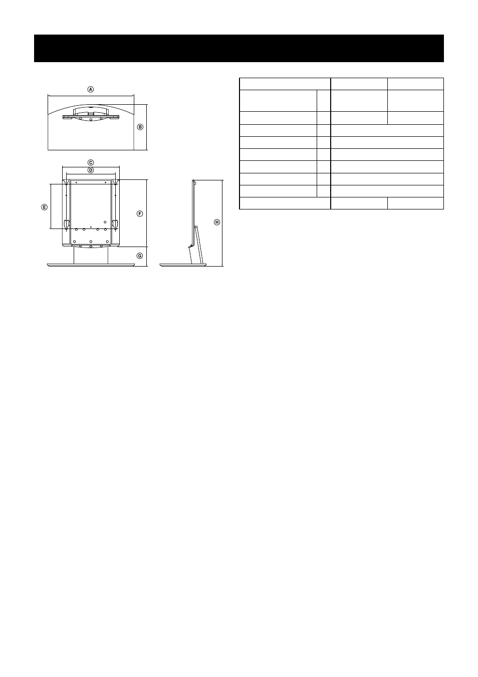 Especificaciones | Sony SU-P42T1 User Manual | Page 30 / 32