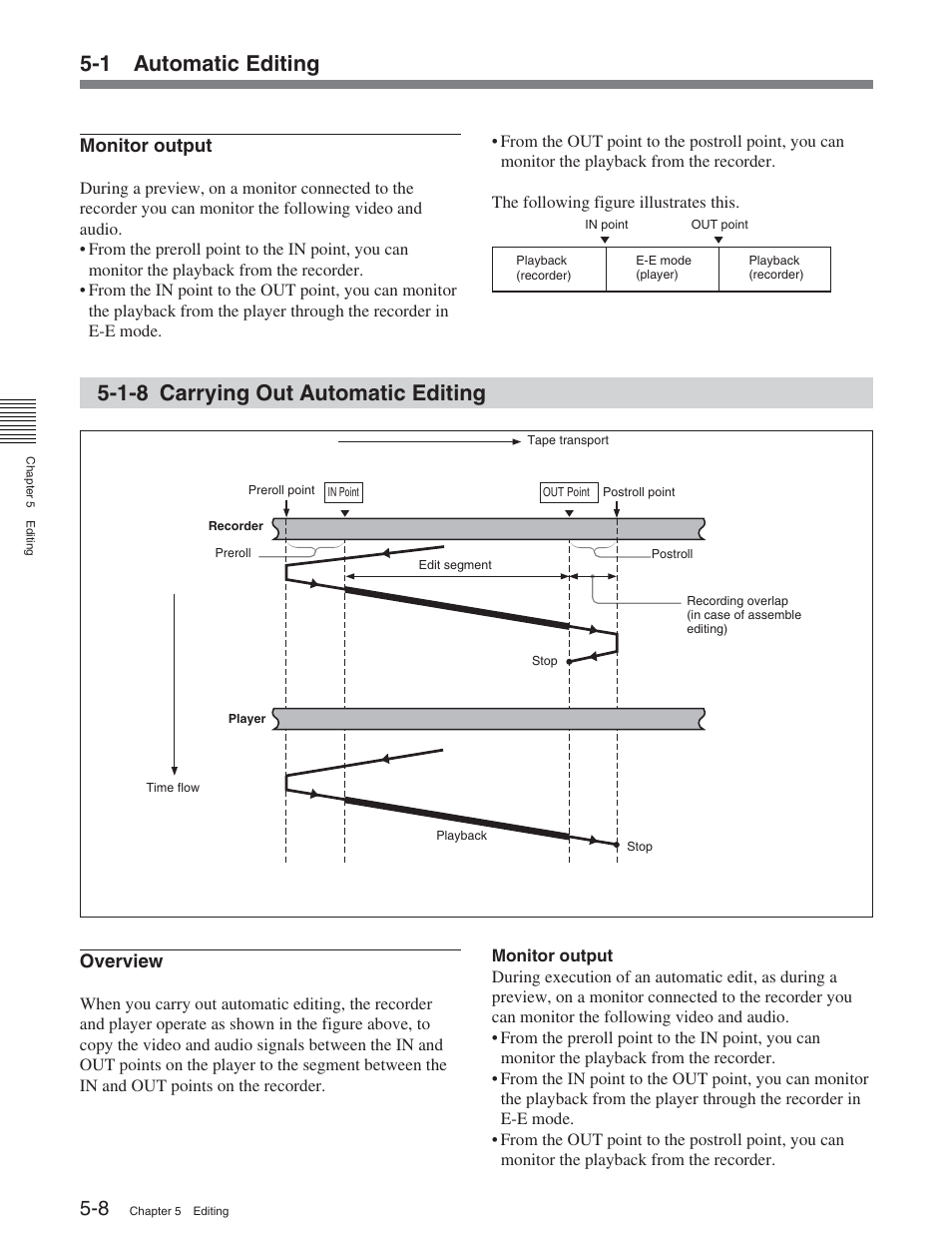 1-8 carrying out automatic editing, 1 automatic editing | Sony DVW-2000P User Manual | Page 68 / 164