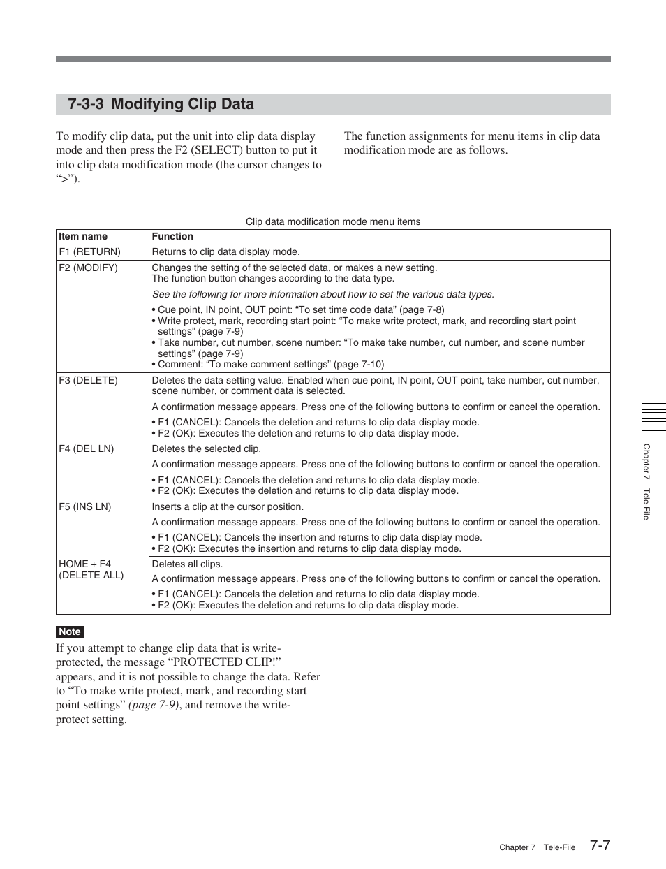 3-3 modifying clip data | Sony DVW-2000P User Manual | Page 91 / 164