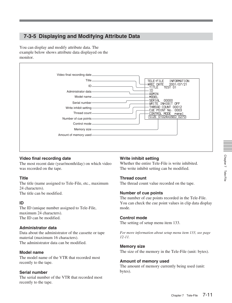 3-5 displaying and modifying attribute data | Sony DVW-2000P User Manual | Page 95 / 164