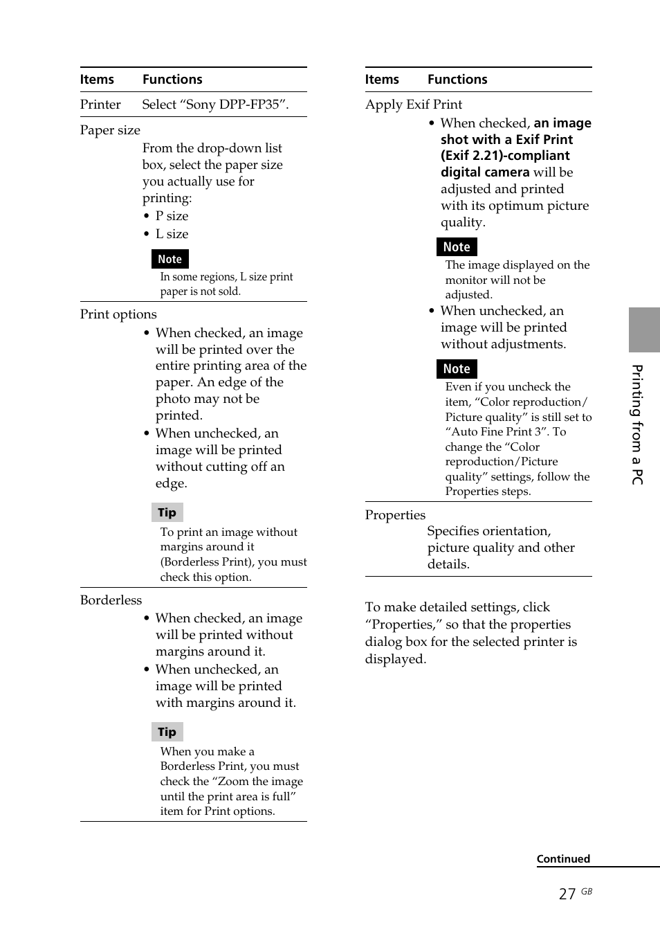 Sony DPP-FP35 User Manual | Page 27 / 52