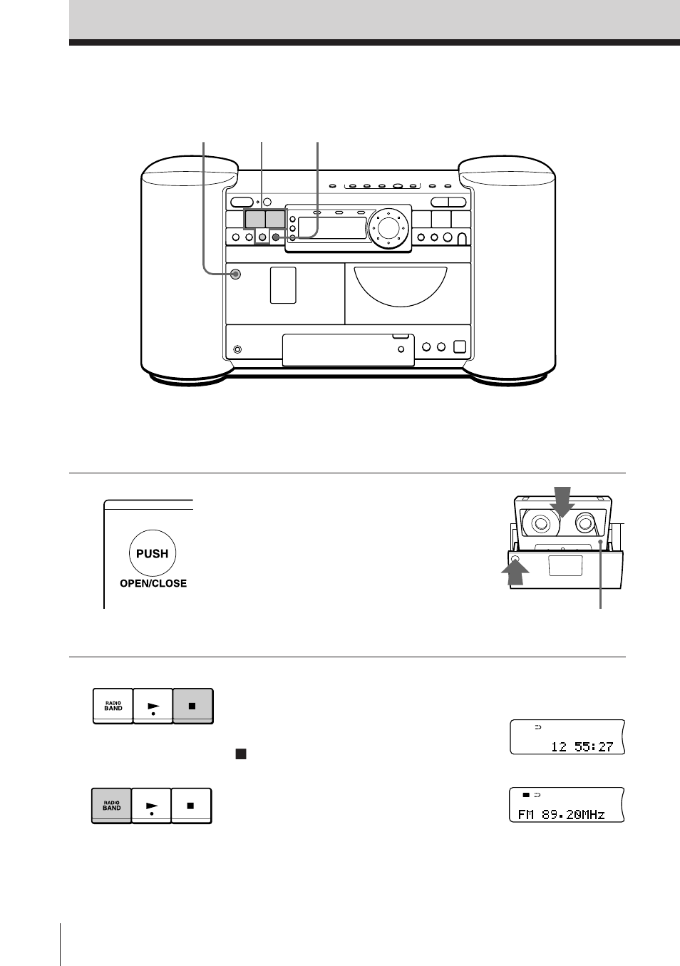 Recording on a tape | Sony ZS-D7 User Manual | Page 10 / 112