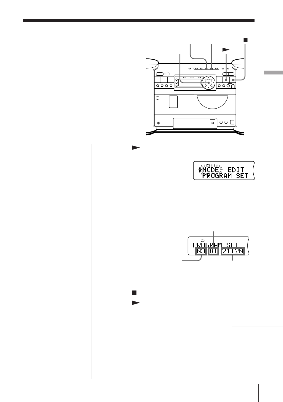 Creating your own program | Sony ZS-D7 User Manual | Page 19 / 112