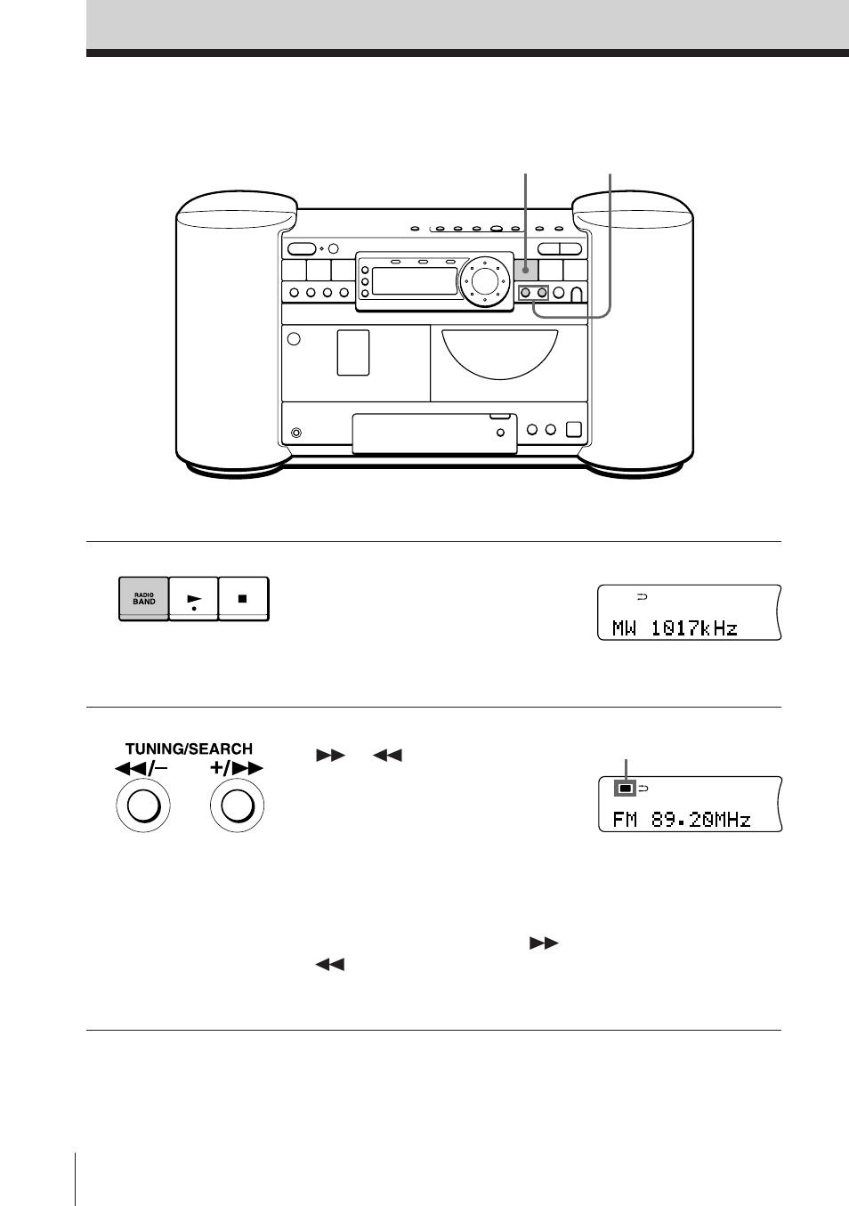 Listening to the radio | Sony ZS-D7 User Manual | Page 6 / 112