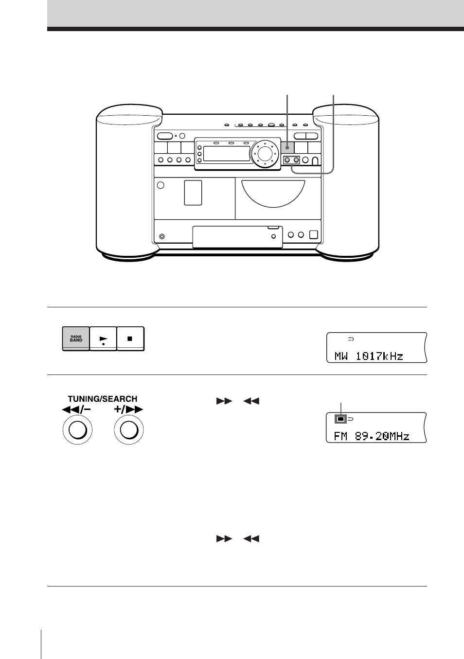 Recepción de la radio | Sony ZS-D7 User Manual | Page 62 / 112