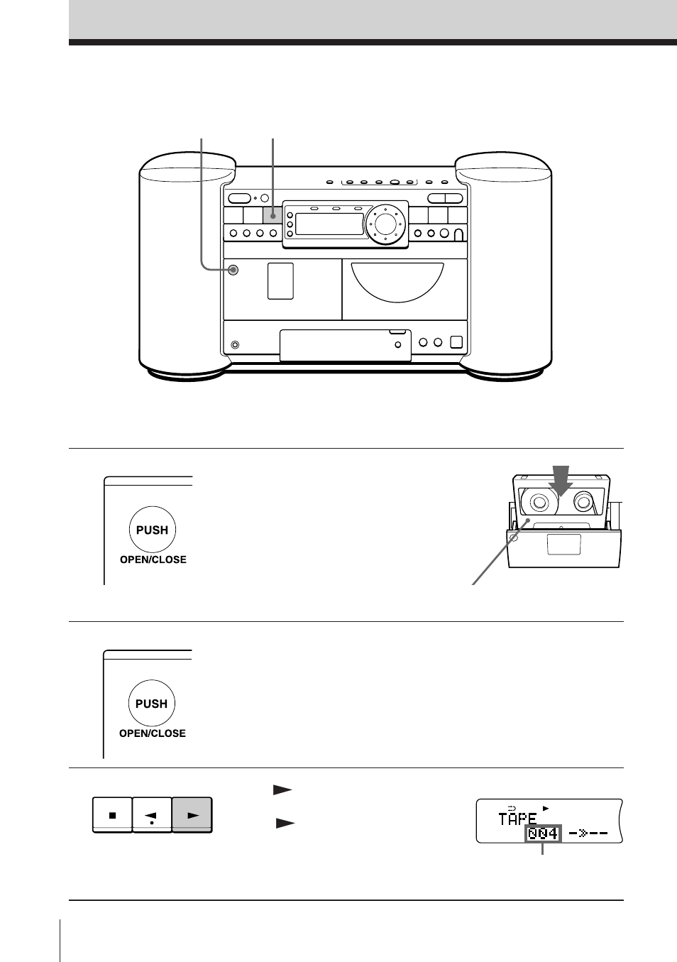 Reproducción de cintas | Sony ZS-D7 User Manual | Page 64 / 112