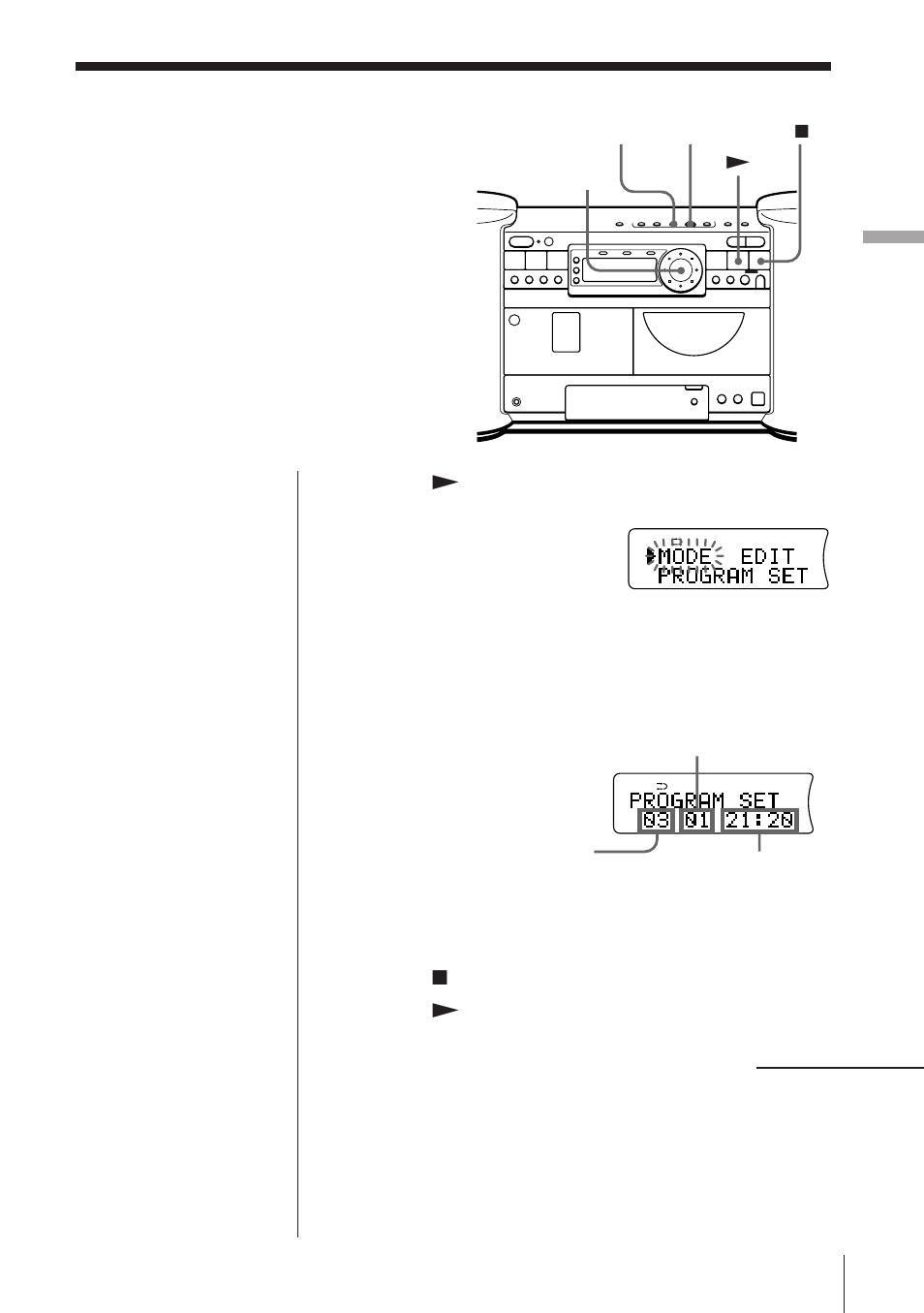 Creación de su propio programa | Sony ZS-D7 User Manual | Page 75 / 112