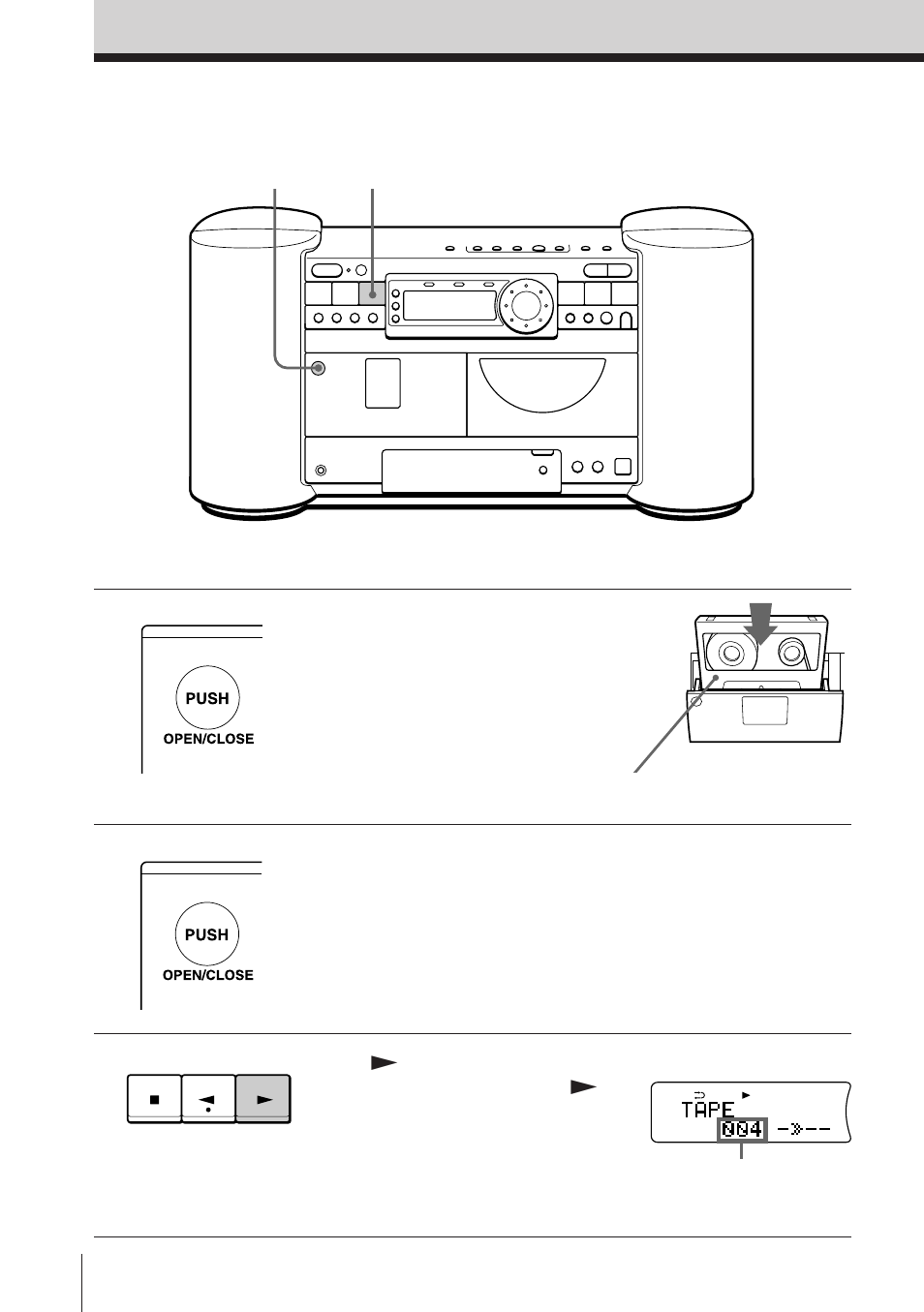 Playing a tape | Sony ZS-D7 User Manual | Page 8 / 112
