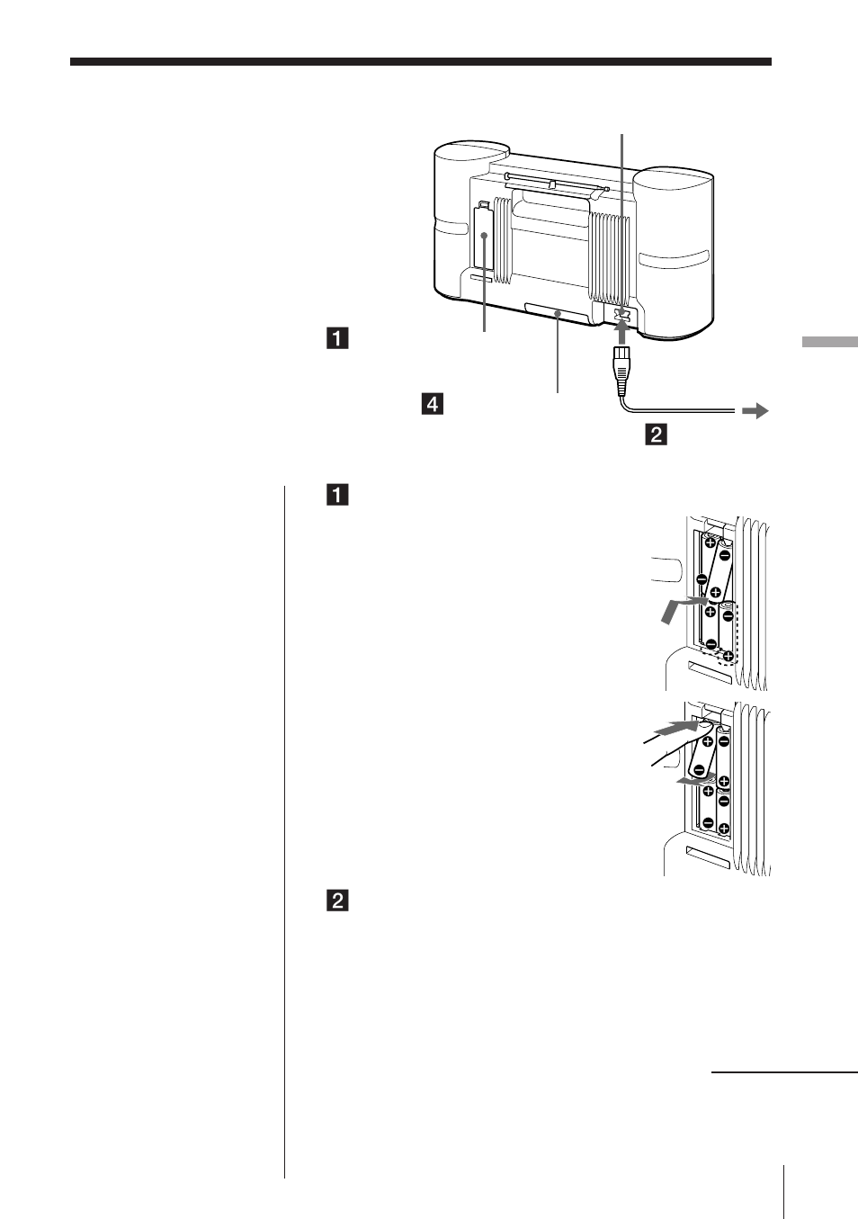 Elección de las fuentes de alimentación | Sony ZS-D7 User Manual | Page 95 / 112
