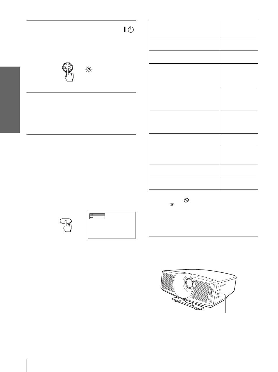 Pr oj ection | Sony Cineza VPL-HS20 User Manual | Page 106 / 240