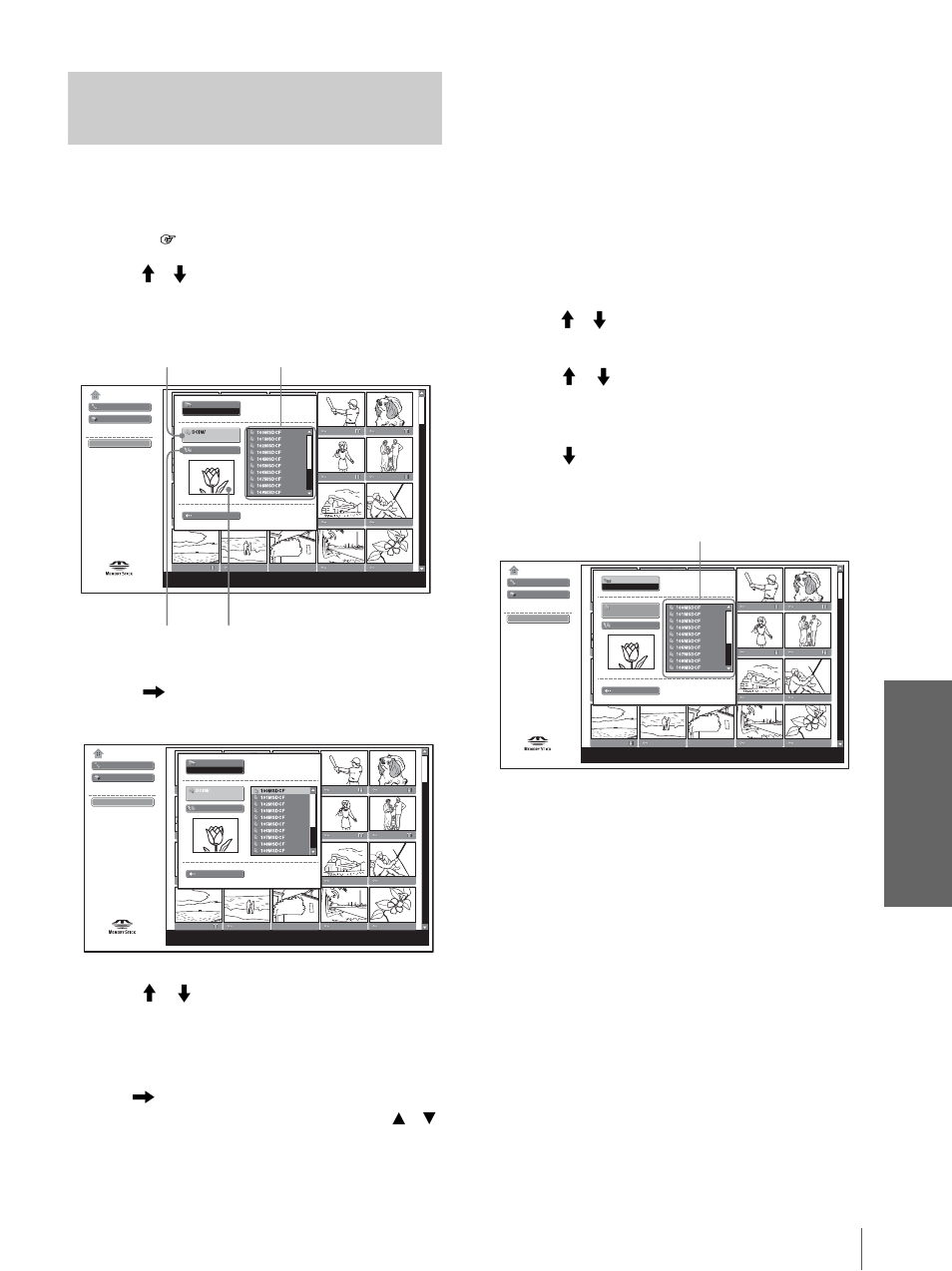 Uso de un “m em or y stic k, Para desactivar el modo de cámara digital | Sony Cineza VPL-HS20 User Manual | Page 207 / 240