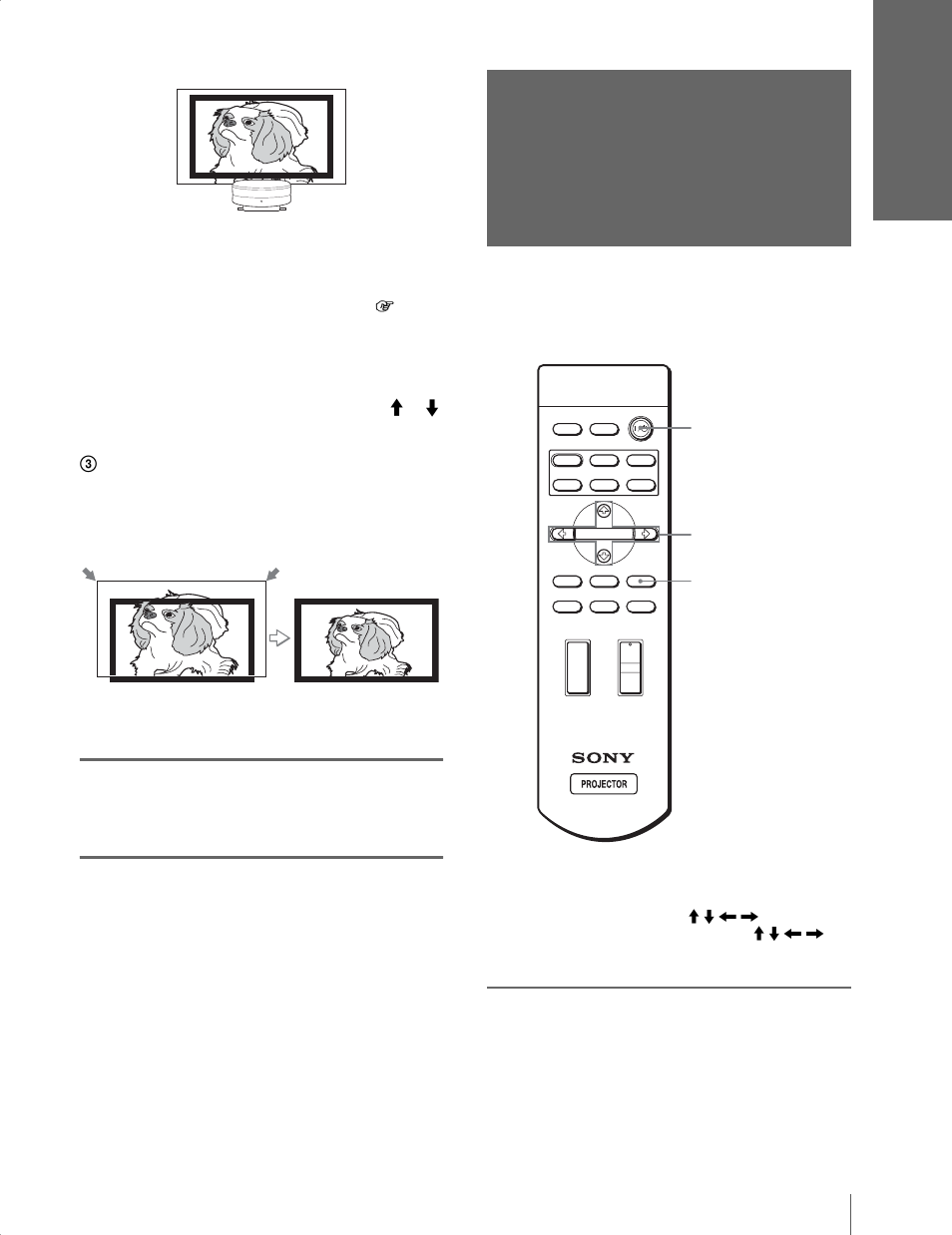 Step 4: selecting the menu language, Press the focus buttons + or, Plug the ac power cord into a wall outlet | Sony Cineza VPL-HS20 User Manual | Page 23 / 240