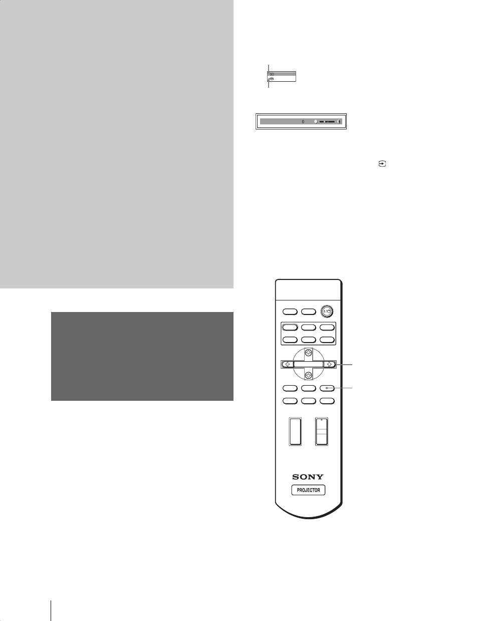 Using the menus, Operation through the menus, Display items | Sony Cineza VPL-HS20 User Manual | Page 30 / 240