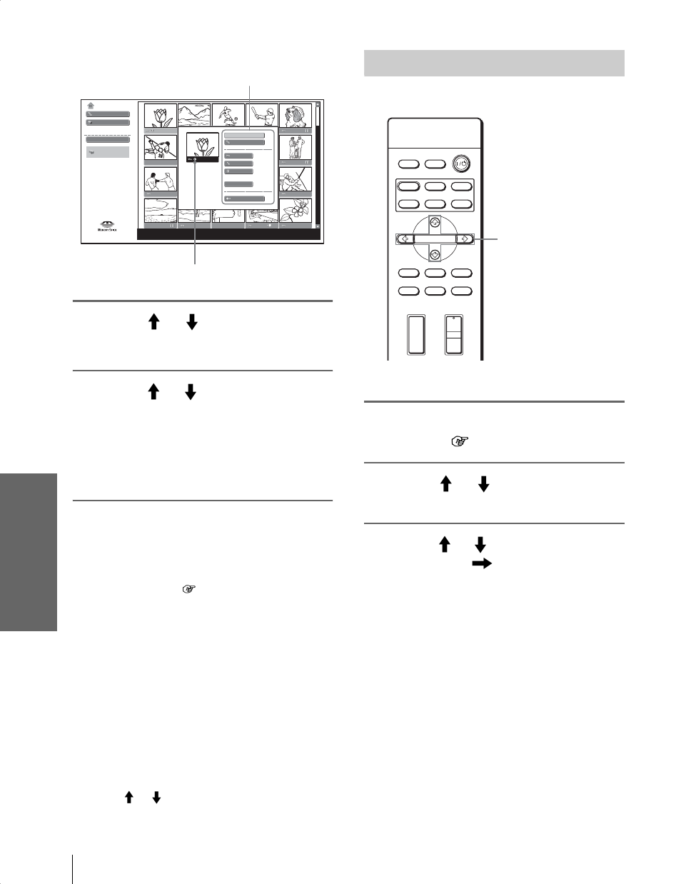 Setting the startup picture, Press m or m to select “startup,” and press enter, Press m or m to select “entry,” and press enter | Press m or m to select “option,” and press enter | Sony Cineza VPL-HS20 User Manual | Page 52 / 240