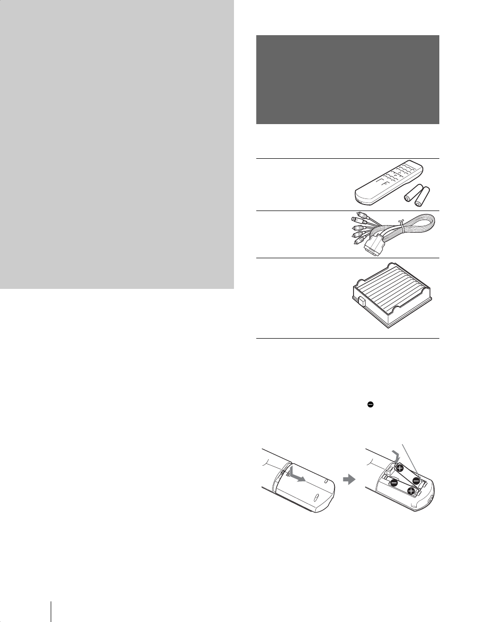 Connections and preparations, Unpacking | Sony Cineza VPL-HS20 User Manual | Page 6 / 240